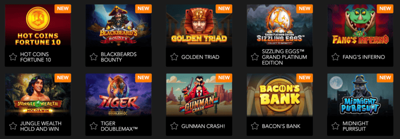 New games at King Johnnie Casino